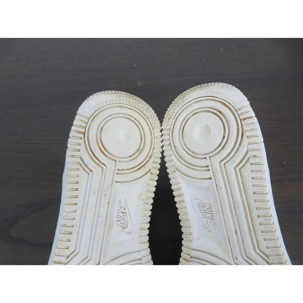 Nike Air Force 1 Shoes Womens 9.5 White Leather Casual Sneakers DD8959-100 - Picture 9 of 10